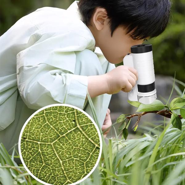 Bio Educational Science Experiment Toy Gift, Microscope For Kids - 5804A Black