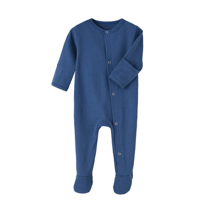 Ultra-Soft Ribbed Cotton Baby Romper – Long Sleeve Essential