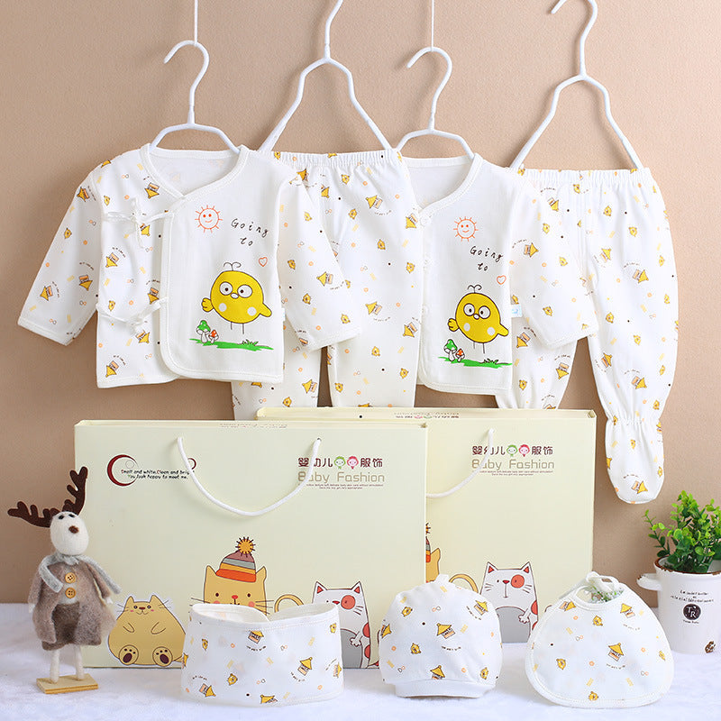 Cotton Newborn 7-Piece Clothing Set – Soft Essential Baby Outfit