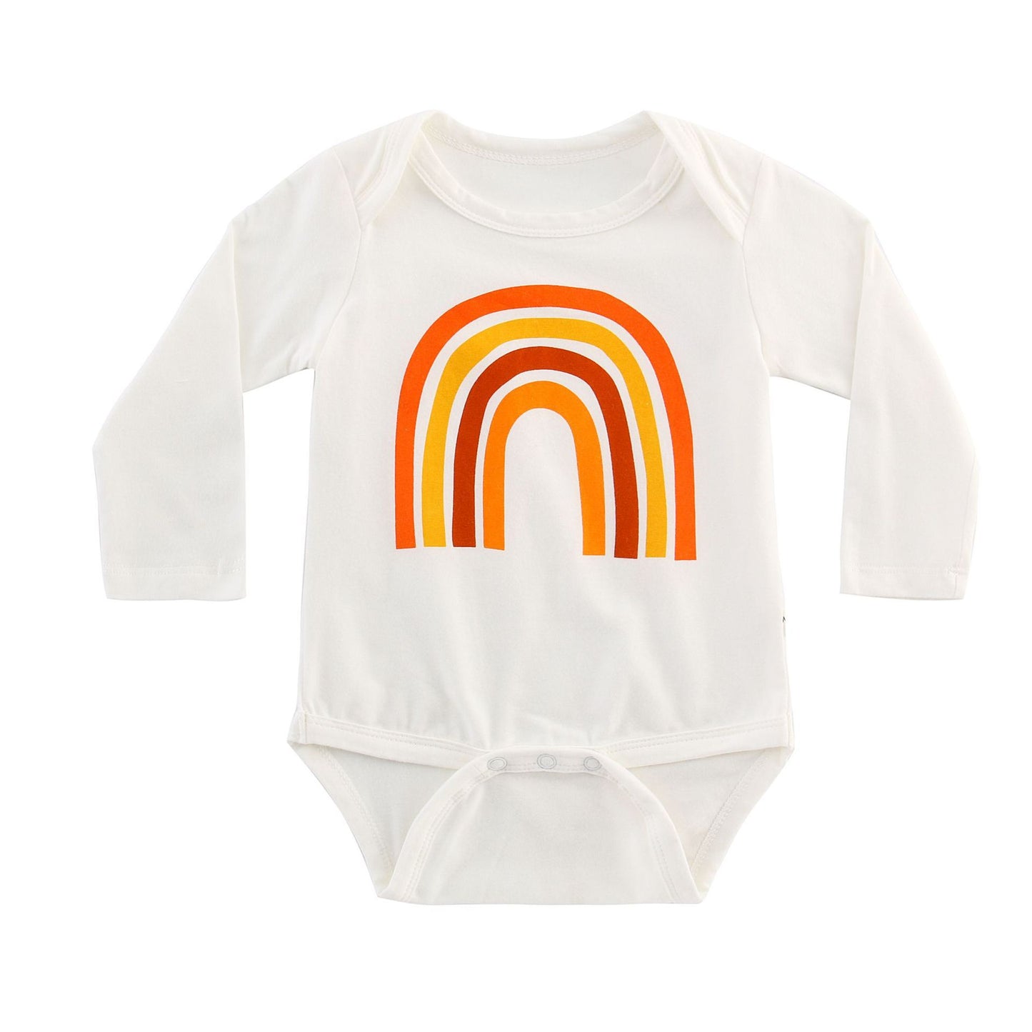 Newborn Baby Rainbow Long-sleeved Triangle Bodysuit