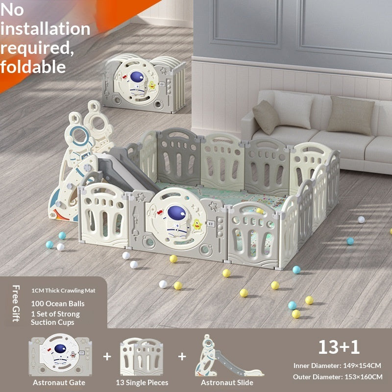 Astronaut-Themed Modular Baby Playpen & Crawling Mat Set