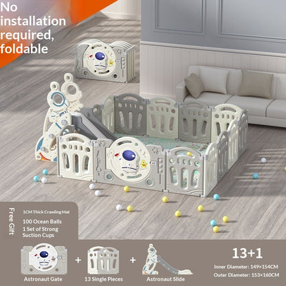 Astronaut-Themed Modular Baby Playpen & Crawling Mat Set