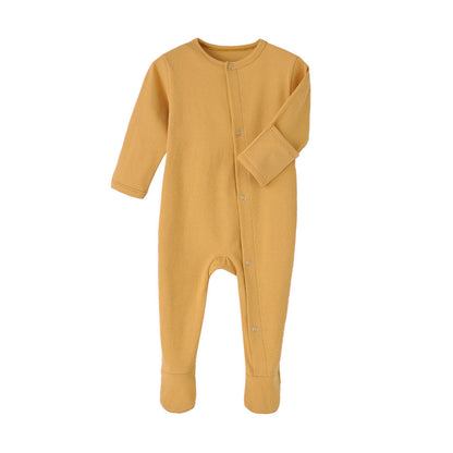 Ultra-Soft Ribbed Cotton Baby Romper – Long Sleeve Essential