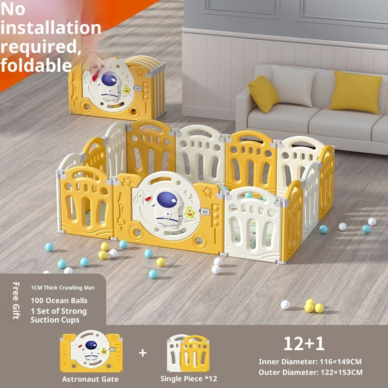 Astronaut-Themed Modular Baby Playpen & Crawling Mat Set