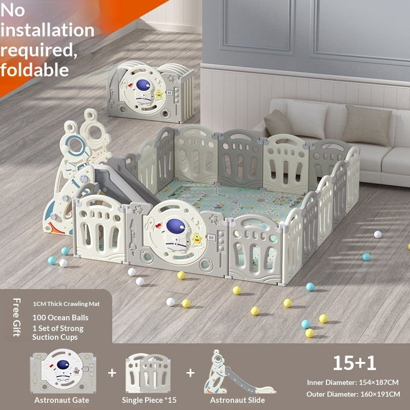 Astronaut-Themed Modular Baby Playpen & Crawling Mat Set