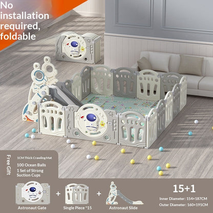 Astronaut-Themed Modular Baby Playpen & Crawling Mat Set
