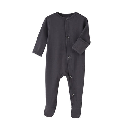 Ultra-Soft Ribbed Cotton Baby Romper – Long Sleeve Essential