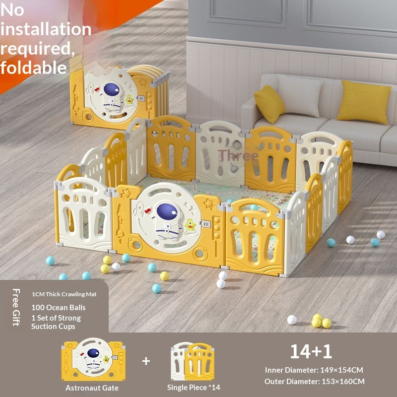 Astronaut-Themed Modular Baby Playpen & Crawling Mat Set