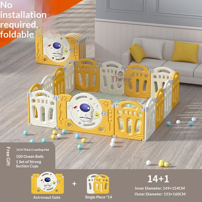 Astronaut-Themed Modular Baby Playpen & Crawling Mat Set