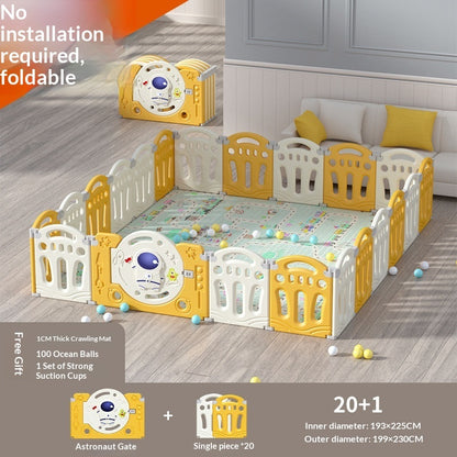 Astronaut-Themed Modular Baby Playpen & Crawling Mat Set