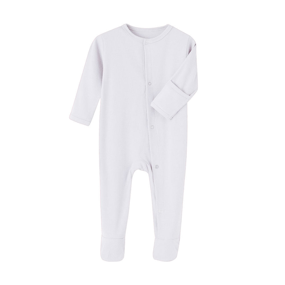 Ultra-Soft Ribbed Cotton Baby Romper – Long Sleeve Essential