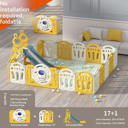 Astronaut-Themed Modular Baby Playpen & Crawling Mat Set