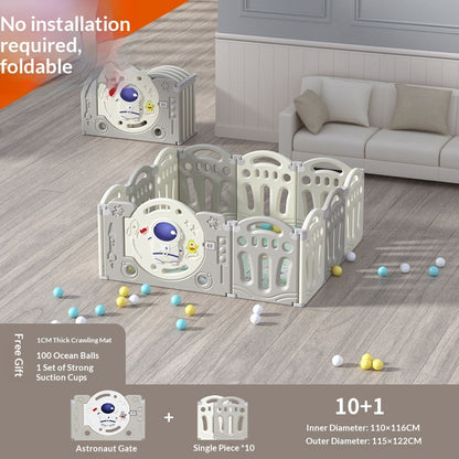 Astronaut-Themed Modular Baby Playpen & Crawling Mat Set