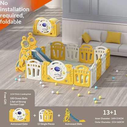 Astronaut-Themed Modular Baby Playpen & Crawling Mat Set