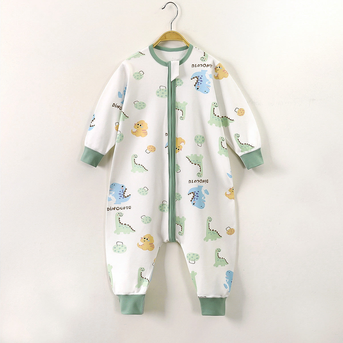 Soft Cotton Kids Sleep Romper – Front Zipper Comfort with Playful Prints