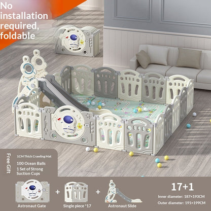 Astronaut-Themed Modular Baby Playpen & Crawling Mat Set