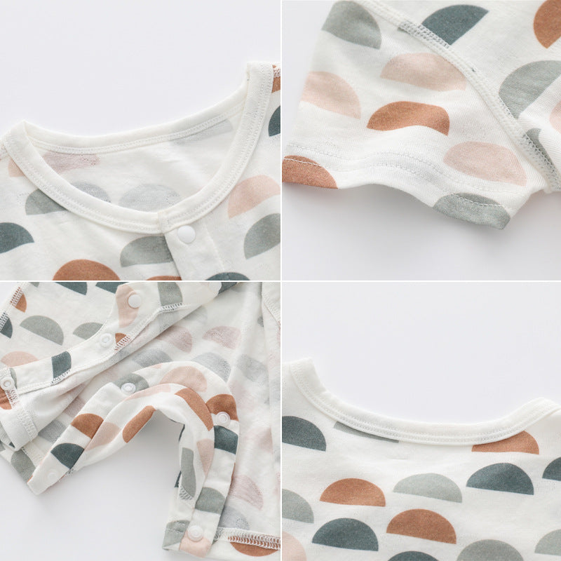 Ultra-Soft Bamboo Fiber Baby Jumpsuit – Whimsical Floral & Animal Prints