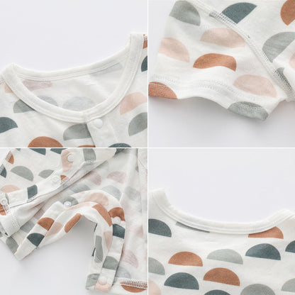 Ultra-Soft Bamboo Fiber Baby Jumpsuit – Whimsical Floral & Animal Prints