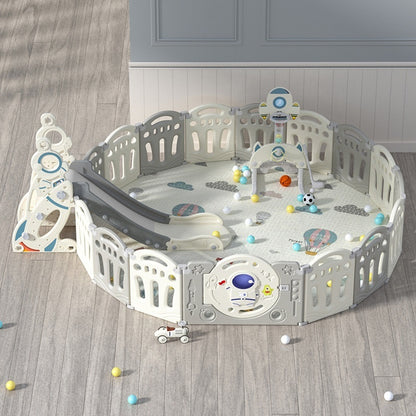 Astronaut-Themed Modular Baby Playpen & Crawling Mat Set