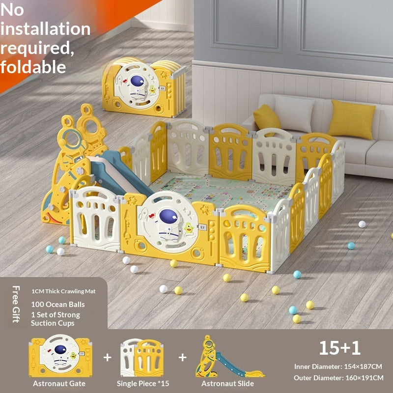 Astronaut-Themed Modular Baby Playpen & Crawling Mat Set