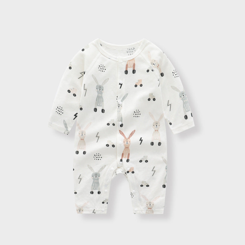 Ultra-Soft Bamboo Fiber Baby Jumpsuit – Whimsical Floral & Animal Prints