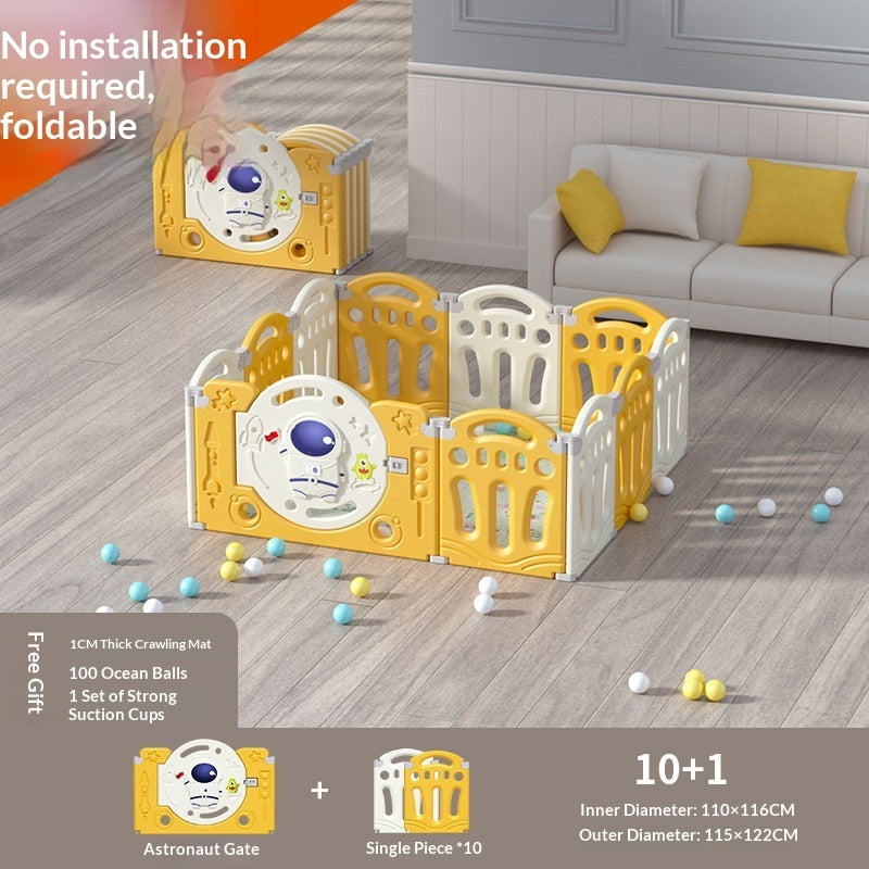 Astronaut-Themed Modular Baby Playpen & Crawling Mat Set