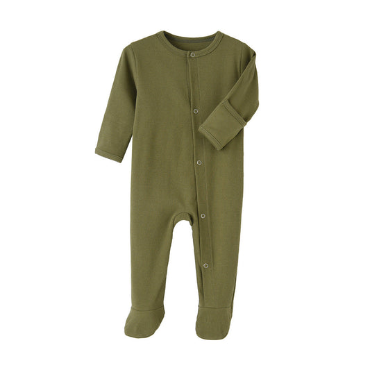 Ultra-Soft Ribbed Cotton Baby Romper – Long Sleeve Essential