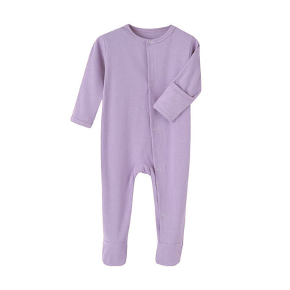 Ultra-Soft Ribbed Cotton Baby Romper – Long Sleeve Essential