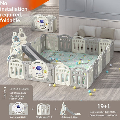 Astronaut-Themed Modular Baby Playpen & Crawling Mat Set