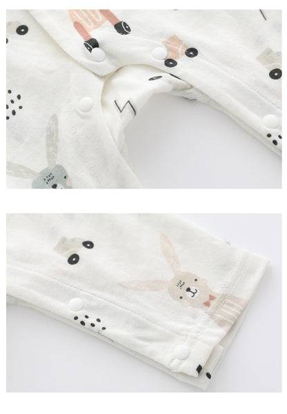 Ultra-Soft Bamboo Fiber Baby Jumpsuit – Whimsical Floral & Animal Prints