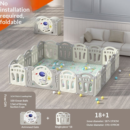 Astronaut-Themed Modular Baby Playpen & Crawling Mat Set