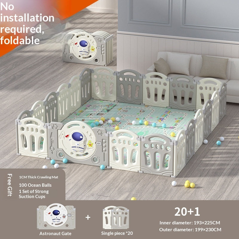 Astronaut-Themed Modular Baby Playpen & Crawling Mat Set